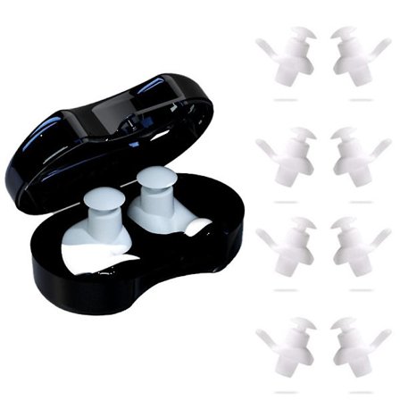 Öronproppar för simning, vattentäta öronproppar i silikon, återanvändbara, mjuka, för simning, surfing, snorkling och andra vattensporter, för vuxna 