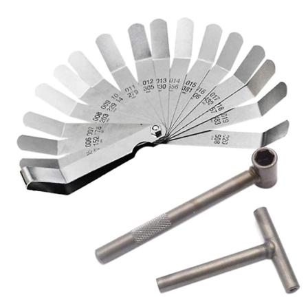 3 stk. motorventiljusteringsspænde værktøj ventiljusteringsværktøjer + følerblad 0,0