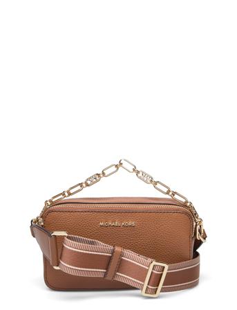 Sm Dbl Zp Camra Chn Xbody Bags Crossbody Bags Brun Michael Kors*Betinget Tilbud