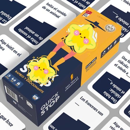 Quickstop Brettspill for Fest - Lær Spansk med Kategorier, Ideell for Familie og Venner (2-8 Spillere)