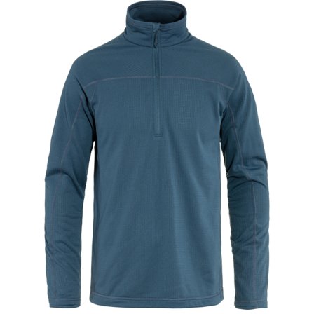 Fjällräven Abisko Lite Fleece Half Zip XS - male - Indigo Blue - Fleece