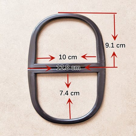 2 stk D-formet runde harpiksveskehåndtak for håndlagde vesker