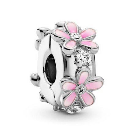 Pandora S925 Unisex Sterling Silver Rosa Daisy Clip Berlock