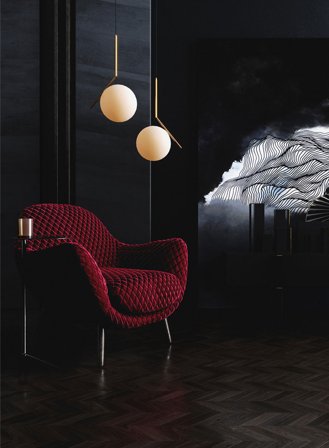 IC S2 taklampe H70 - messing