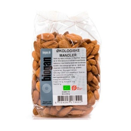 Biogan Mandler Ø 200 g, Helse & Madvarer, Nødder, Mandler
