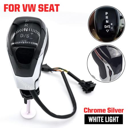 För VW golf 7 passat B8 tiguan MK2 CC Scirocco Octavia Kodiaq superb jetta MK5 MK6 säte ibiza leon LED DSG Electronic Shift Hand-Ljus Silver-Vit 