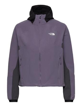 W Ao Softshell Hoodie Outerwear Sport Jackets Lilla The North Face*Betinget Tilbud