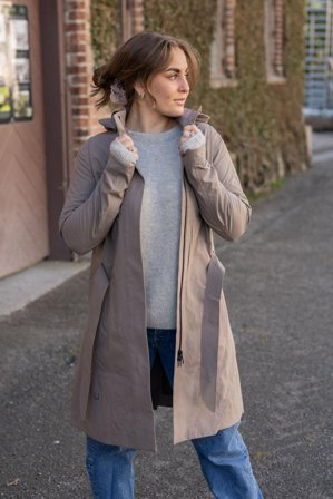 Skylar Coat Dark Sand M