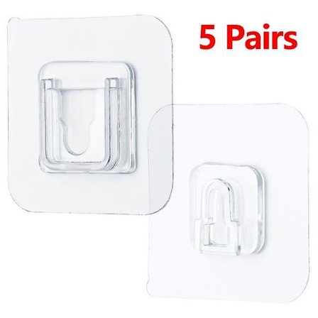 Double-sided Adhesive Wall Hooks Hanger Strong Transparent Suction Cup Wall Holder For Kitchen Dubbelzijdig Klevende Haken