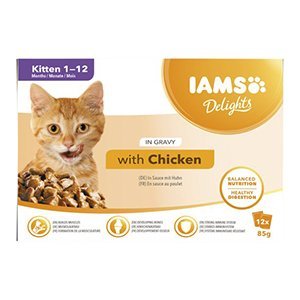 Iams Cat Delights in Gravy Multipack Kitten, Chicken 12x85g