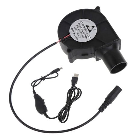 USB 5V2A 12V 5.5x2.1mm BBQ Matlagningsspis Fläkt 2500RPM Luftfläkt Grillfläkt Utomhus Camping Picknick Matlagningsfläkt