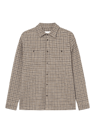 LES DEUX John Check Shirt Skjortor Herr Beige M