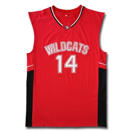 14 Zac Efron Troy Bolton East Wildcats Vintage Basketball Jersey Rød M Rød M