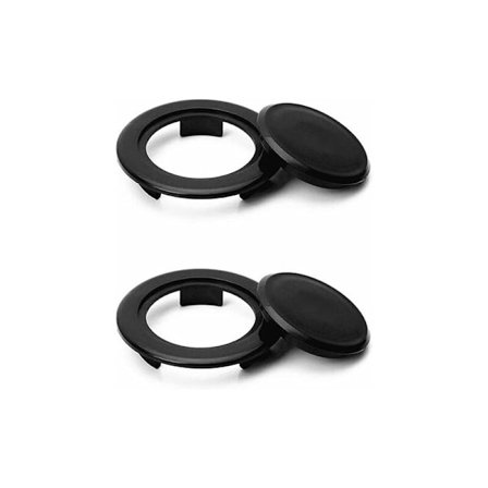 2 Pak Patio Bord Parasol Hulringe Sort, Hulring og Dæk