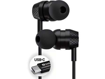 Sandberg USB-C/A In-Earset with Line-Mic