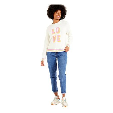 Banana Moon, Knitted Jumper Wit, Dames, Maat:L