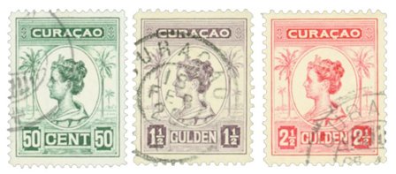 Curacao - Koningin Wilhelmina 1916 (nr. 68-70, gebruikt)