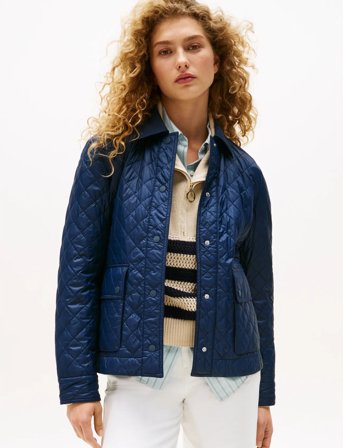 Tommy Hilfiger Padded Nylon Slim Quilted Jacket - Navy - L