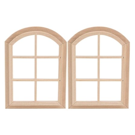 1/12 skala dukkehus træ vindue miniature dukke møbler vindue buet dukkehus vindue