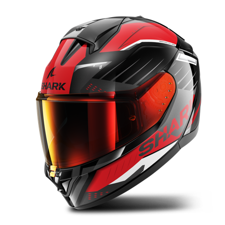 Casco Integral Shark Ridill 2 Berserk Negro/Antracita/Rojo XL