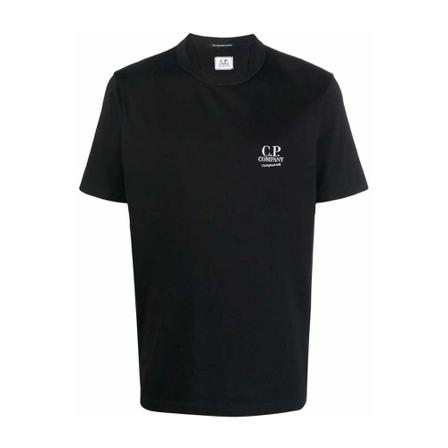 C.p. Company, Mercerized Cotton T-Shirt Zwart, Heren, Maat:S