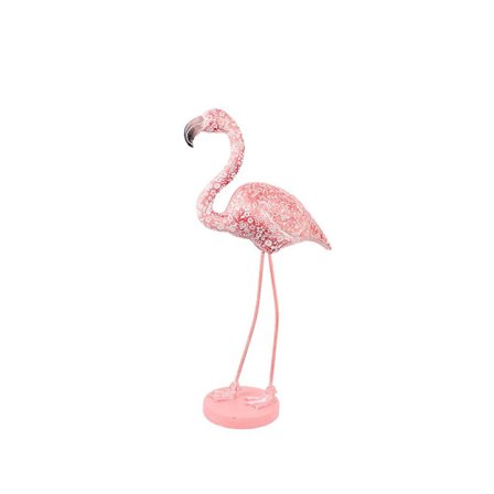 Flamingo-dekoration, 24x12x46cm, lyserød polyresin