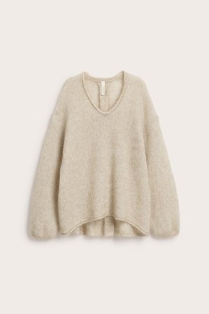 Kappahl | Sweter z dzianiny z mieszanki moheru | Jasnobeżowy