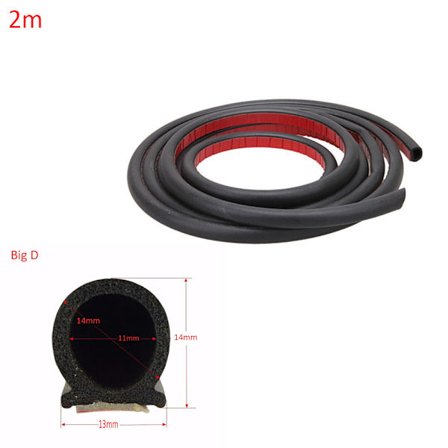 Gummilist D-forma Vädertätning BIG D 2M