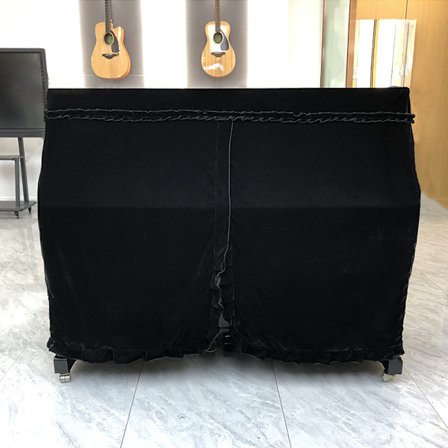 Pystysuoran pianon pölysuoja, paksu piano, kultainen sametti