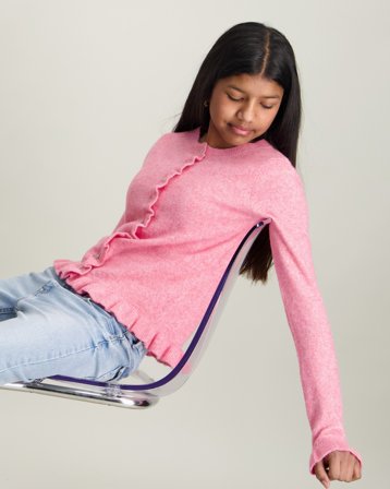 Grunt GRVile LS Knit Cardigan Różowy Swetry Dziewczyna - Kids Brand Store