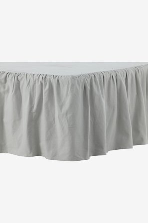 Venture Home - Pixy Bed Skirt - Grå - Sengekapper - 180X200 - Fra Homeroom