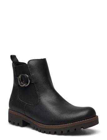 78577-00 Shoes Boots Ankle Boots Ankle Boot - Flat Svart Rieker*Betinget Tilbud