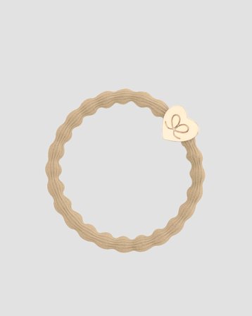 ByEloise GOLD HEART SAND Beige Smycken Tjej - Kids Brand Store