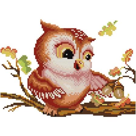 Ristinommeluspakkaukset, AVEKI Pöllö Puussa Helppoja Kuvioita Ristinommelus Kirjontapakkaus Tarvikkeet Joulu, Leimattu tai Laskettu (Pöllö, Leimattu)