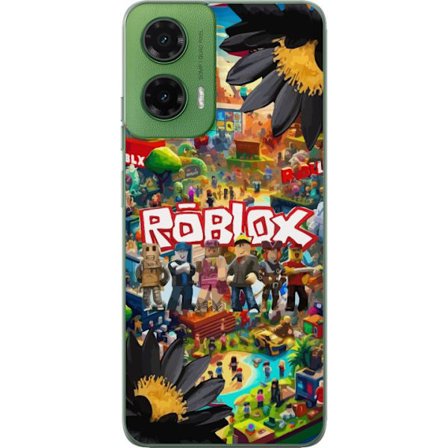 Kompatibelt Mobilskal till Motorola Motorola Moto G35 Roblox äventyrsvärld full av figurer, färgstarka spelmiljöer och actionfyllda byggvärldar -