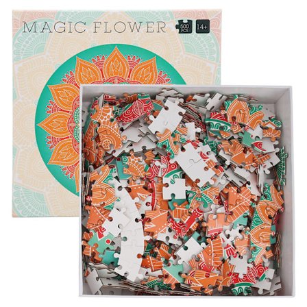 500 Bitar Runt Pussel Pedagogisk Leksak för Barn och Vuxna Bildmonteringsgåva