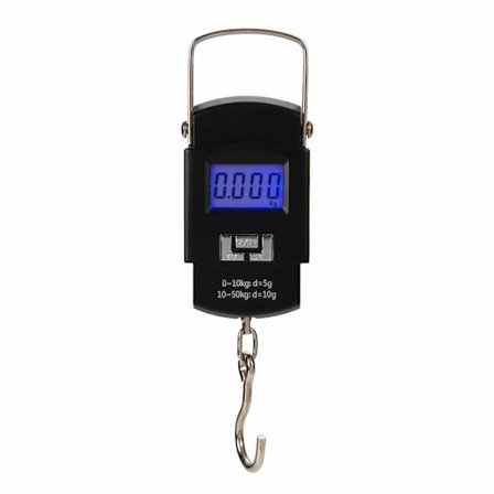 Bagasjev vekt 50kg bærbar digital fiskevekt vekt