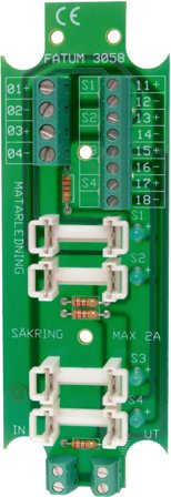 Alarmtech 3058.03 Sulakeliitin 1 in-4 out, suojaus, Asennustuotteet