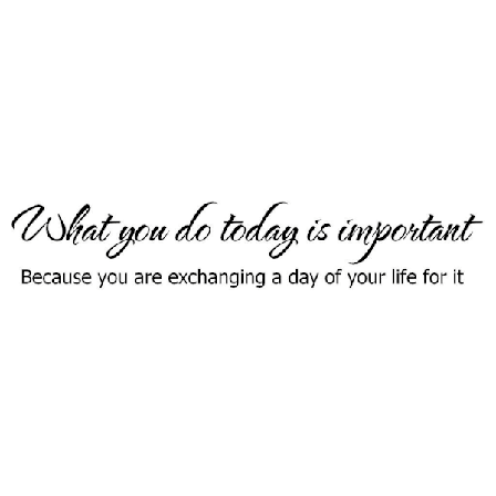 Väggord - What you do today is important