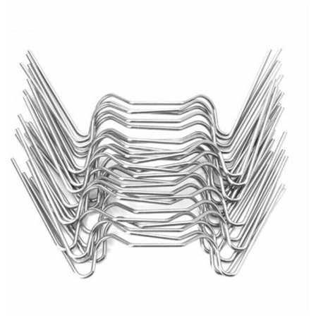 100x 1,2 mm tykkelse W-type rustfritt stål drivhus glassklemmer