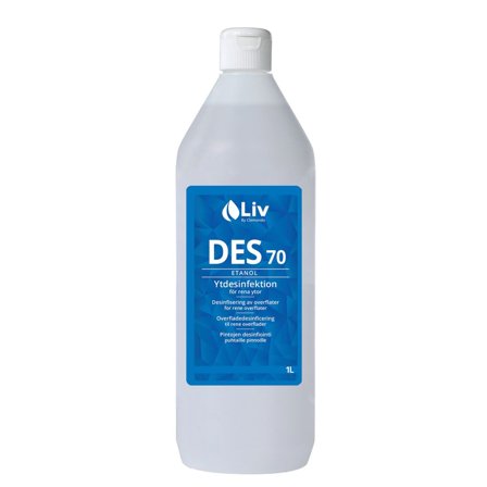 LIV Ytdesinfektion Des 70 1L - Lyreco - Städ och hygien - Desinfektionsmedel - Ytdesinfektion