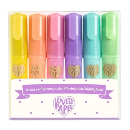 6 Mini Pastel Highlighters - Djeco