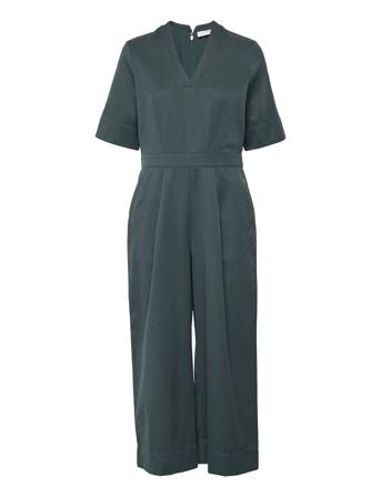 W Merino Natural Blend Ss Jumpsuit Blue Icebreaker