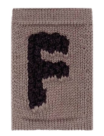 Knitted Letter F, Nature Beige Smallstuff