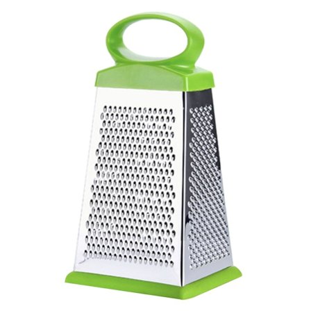 Grip Box Grater Rustfrit Stål Håndholdt 4-sidet Overdimensioneret Rivjern Med Håndtag