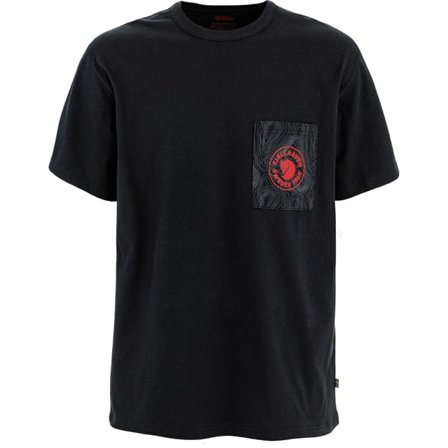 Fjällräven Logo Pocket T-Paita XS - Miehet - Black - T-paidat ja topit