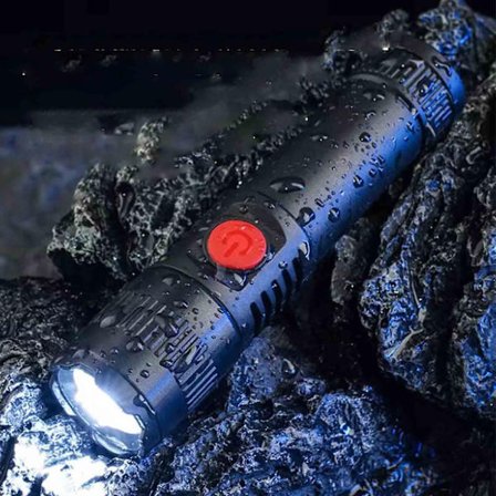 Udendørs stærk lys lommelygte genopladelig multifunktionel