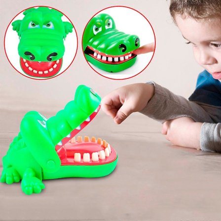 Krokodillespil til børn Krokodiller der bider i fingeren Legetøj