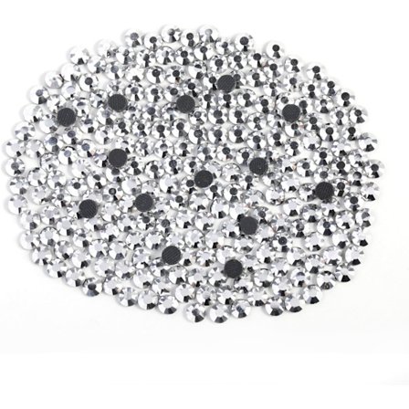 1600 Kuumaliimakiviä, Hopea Hematiitti, SS20, 4,6-4,8 mm Vaatteille & Käsitöille