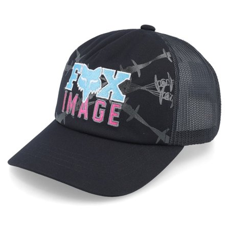 Fox - Barb Wire Hat Black Trucker Trucker Black Cap - @ Hatstore